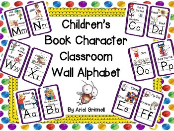 Children S Book Character Themed Classroom Wall Alphabet By Imaginary Teacher