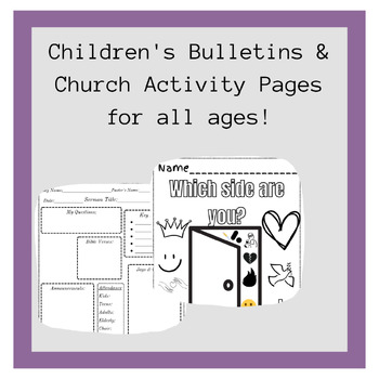 Bible Craft for Kids  Children's Worship Bulletins Blog