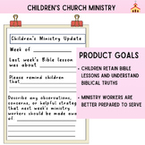 Children's Church Ministry Update Form