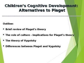 Preview of Children’s Cognitive Development:Alternatives to Piaget PD PPT-editable resource