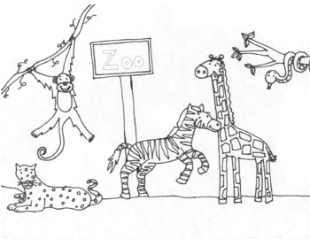 Preview of Children's Coloring Page - Zoo