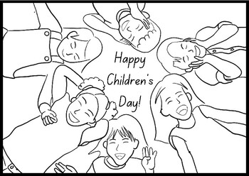 Children's Day Colouring Page - Singapore Children's Day | TPT