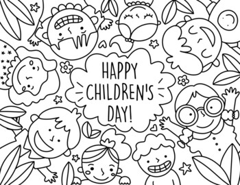 Children's Day coloring page by Teaching Tutifruti | TpT