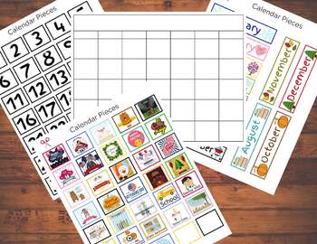 Preview of Children's Perpetual Calendar Printable- Easy To Assemble!