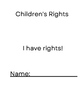 Preview of Children's Rights | The Rights of a Child | Children's Rights Booklet