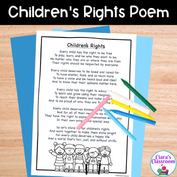 Preview of Children's Rights Poem