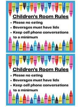 Preview of Children's Room Rules