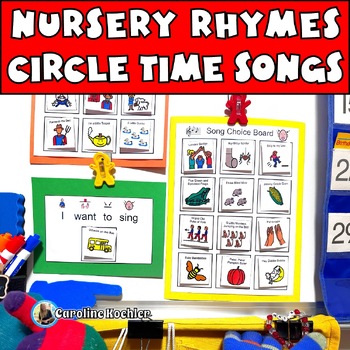 Preview of Circle Time Songs Nursery Rhymes Activities Book Choice Board Lyrics to Sing