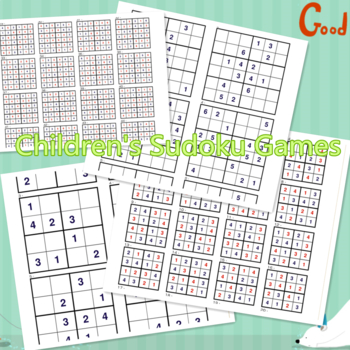 Preview of Children's Sudoku 648 games with answers