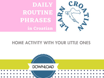 Preview of CHILDREN'S DAILY PLANNER WITH ACTIVITIES NAMED IN CROATIAN