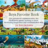 Children's illustrated book with games for attention and l