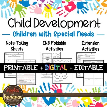 Preview of Children with Special Needs - Interactive Notebook Activities