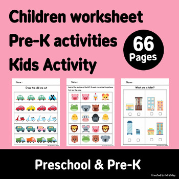Preview of Children worksheet | Pre-K activities | Kids Activity