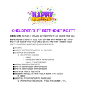Children's 1st Birthday Party