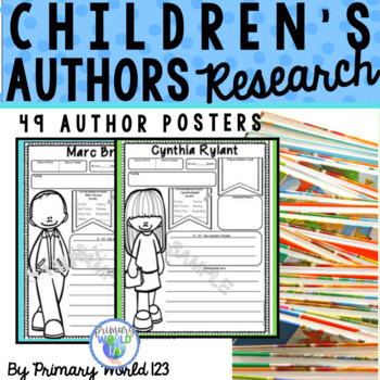 Preview of Childrens Author Research  Poster Project Mega Set!