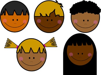 Preview of CLIPART - Cute Kid's Faces