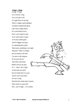 Preview of Children's Poetry - A Bug!  A Bug!