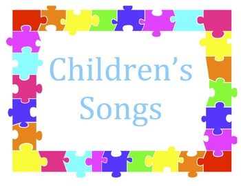Preview of Children's Songs with visual aid