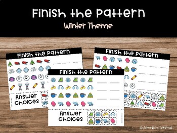 Preview of Chill Out with Patterns! - Winter Themed Cut & Paste Worksheet Extravaganza