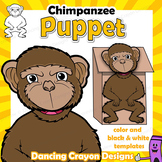 Chimpanzee Craft Activity | Chimp Paper Bag Puppet Template