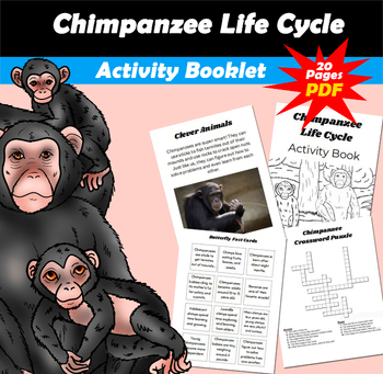 Preview of Chimpanzee Life Cycle Activity Book PDF
