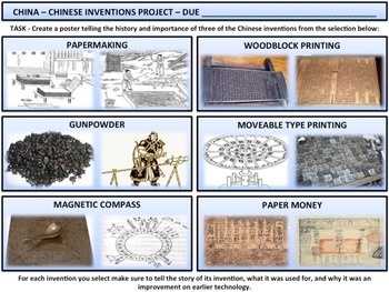 Preview of China - Chinese Inventions Project