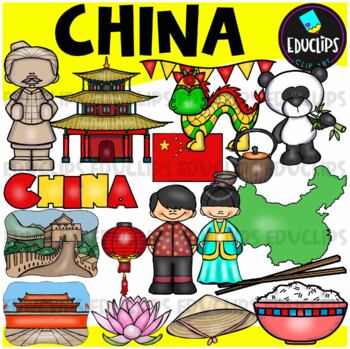 Preview of China Clip Art Set {Educlips Clipart}