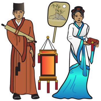ancient chinese people clipart