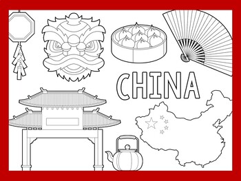 Preview of China Coloring Page for Kids