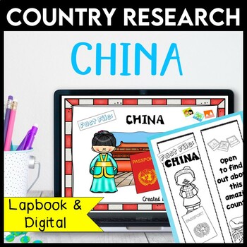 Preview of China Country Research Project | Country Report Interactive Notebook Digital