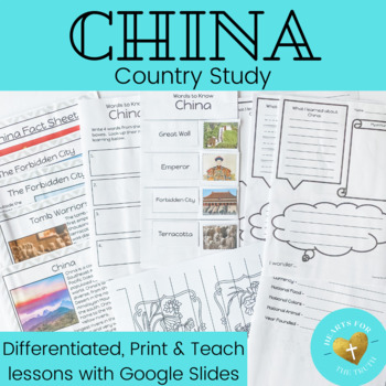 Preview of China Country Study - Print & Teach Lesson - Reading Passages & Activity Pages