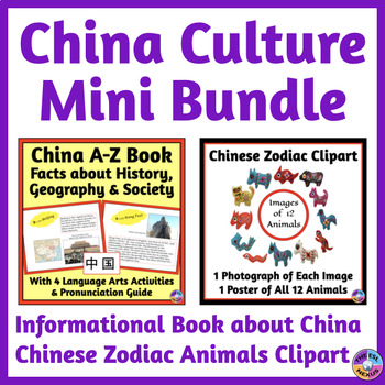 Preview of Chinese Culture – Grammar, Reading & Writing Activities & Chinese Zodiac Clipart