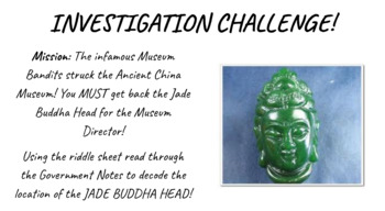 Preview of China Government Riddles: The Mystery of the Missing Jade Buddha Head!