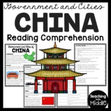 China Government and Cities Reading Comprehension Worksheet