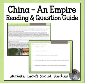 Preview of China - History of an Empire Reading & Question Homework Assignment