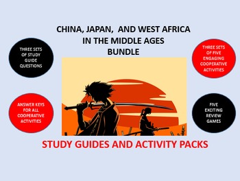 Preview of China, Japan, and West Africa Middle Ages Bundle: Study Guide/Activity Packs