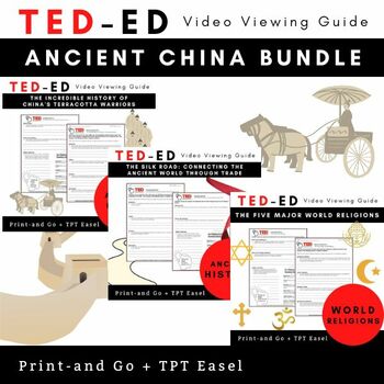 Preview of China TEDed Video Viewing Guide Bundle + DIGITAL!