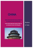 China - Webquest. Studies of Asia / Distance Learning