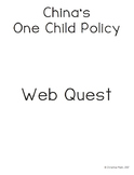 China's One Child Policy Web Quest