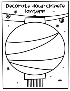 Preview of Chinese 2023 New Years Lantern Colouring Page