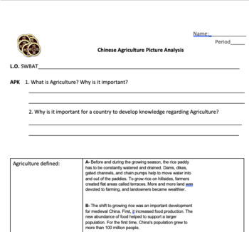 Preview of Chinese Agriculture Picture Analysis