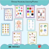 Chinese Basic Vocabulary Learning Posters Bundle - Chinese