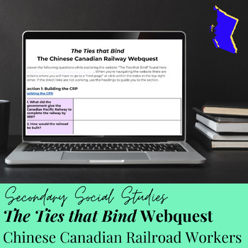 Preview of Chinese Canadian Railway (CPR) Worker Experience Webquest - Print & Digital