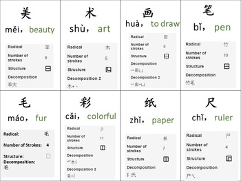 Chinese Character Unit: Art by Sufan Huang | Teachers Pay Teachers