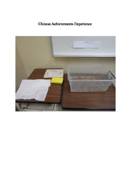 Preview of Ancient China Achievements Hands On Activity