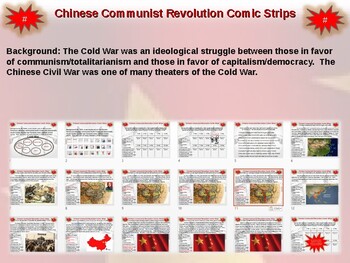 Preview of Chinese Communist Revolution Comic Strip Activity: engaging, follow-along slides