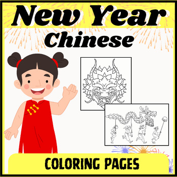 Preview of Chinese Dragon Mask Coloring Pages - Chinese new year activities