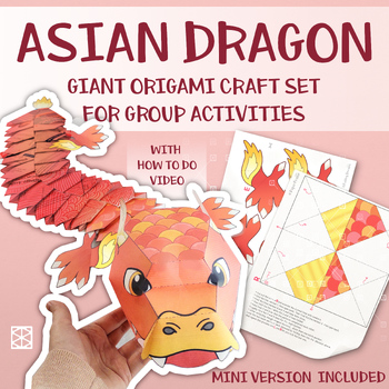 Preview of Chinese Dragon 3D Origami Craft for Lunar New Year Asian American Heritage Craft