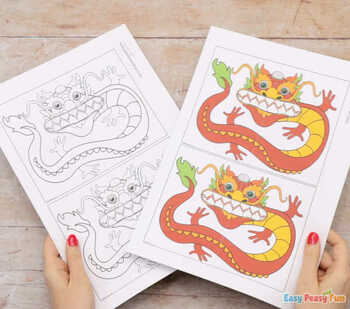 Chinese Dragon Pop up Card, Lunar and Chinese New Year Craft | TPT