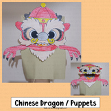 Chinese Dragon Puppet Craft Paper Bag Template Activities 